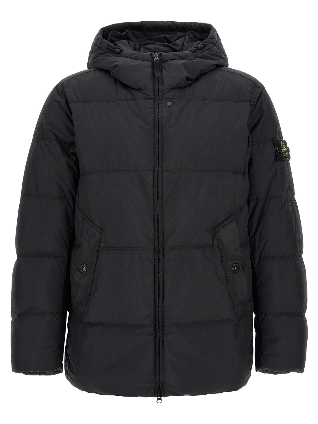 Stone Island - Ruffled effect down jacket Blue