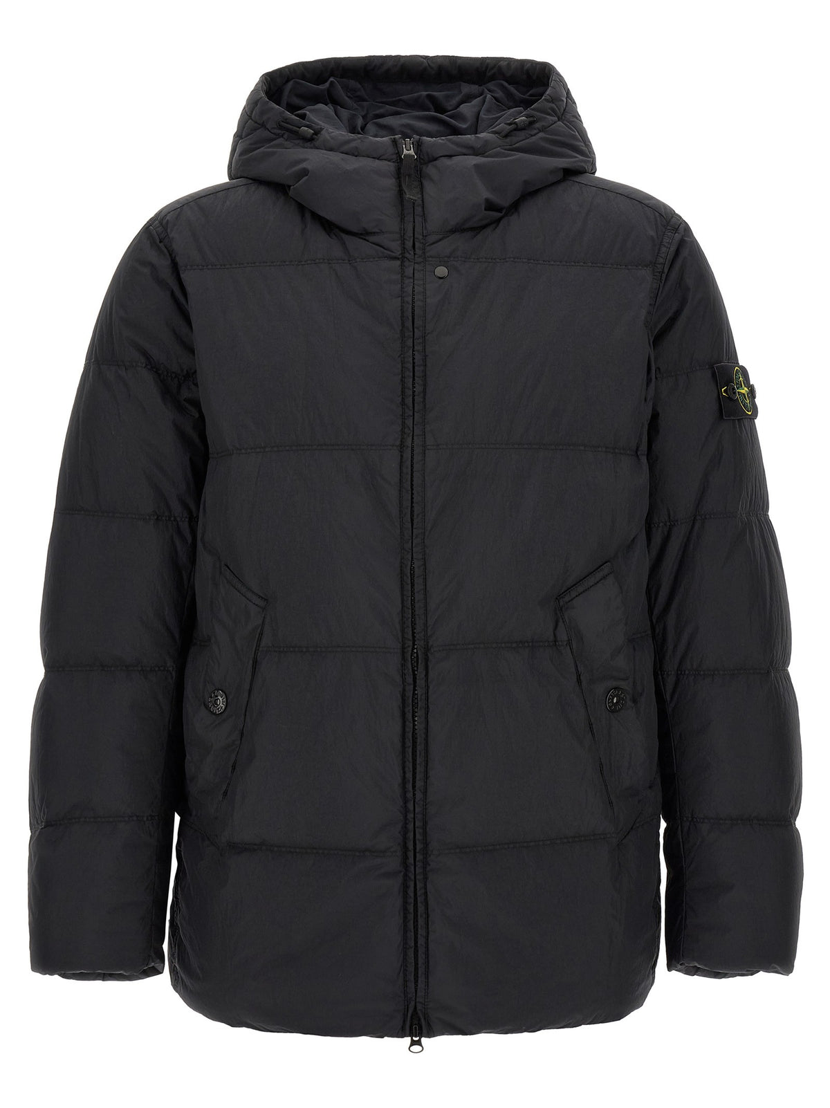 Stone Island - Ruffled effect down jacket Blue