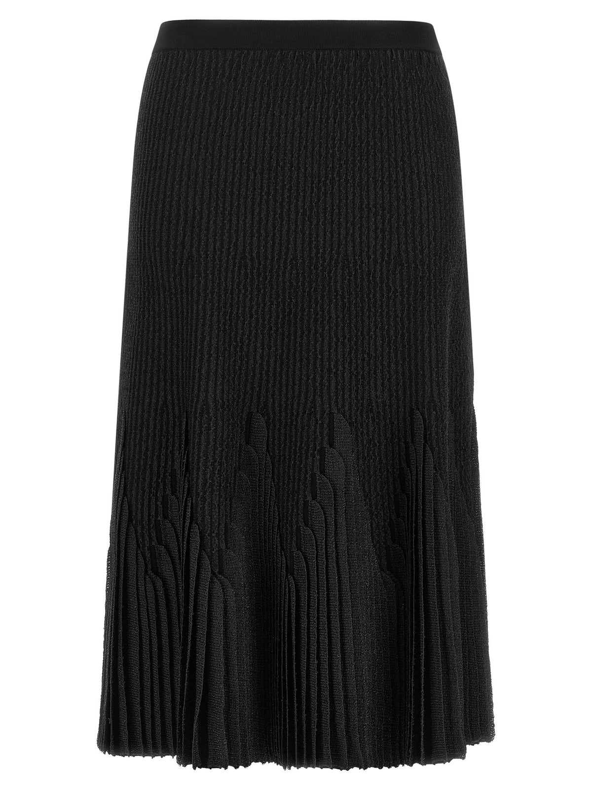 Elisabetta Franchi - Ruffled skirt Black