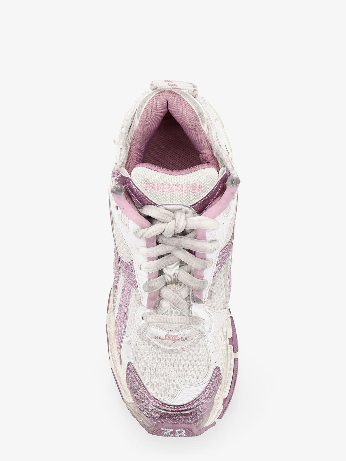 Balenciaga - Runner mesh sneakers with glitter inserts