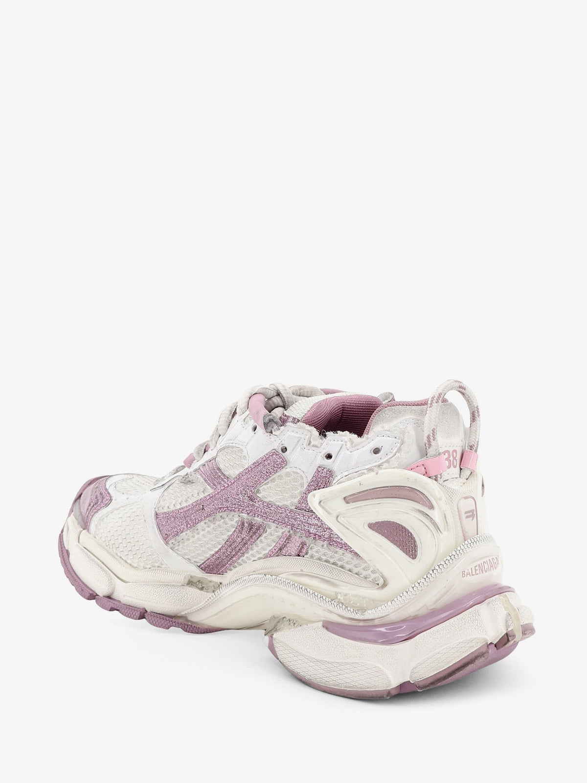 Balenciaga - Runner mesh sneakers with glitter inserts