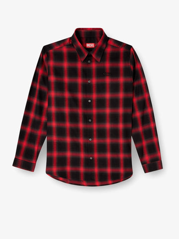 S-Simply Check cotton blend shirt