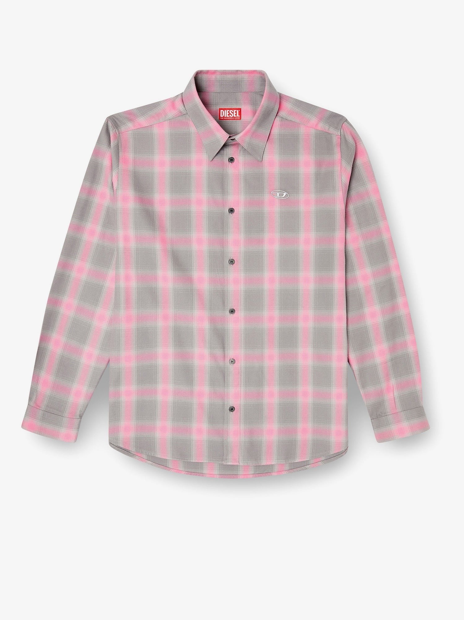 S-Simply Check cotton blend shirt