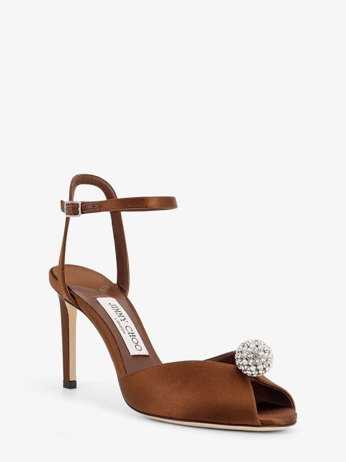 Sacora satin sandals with crystal detail