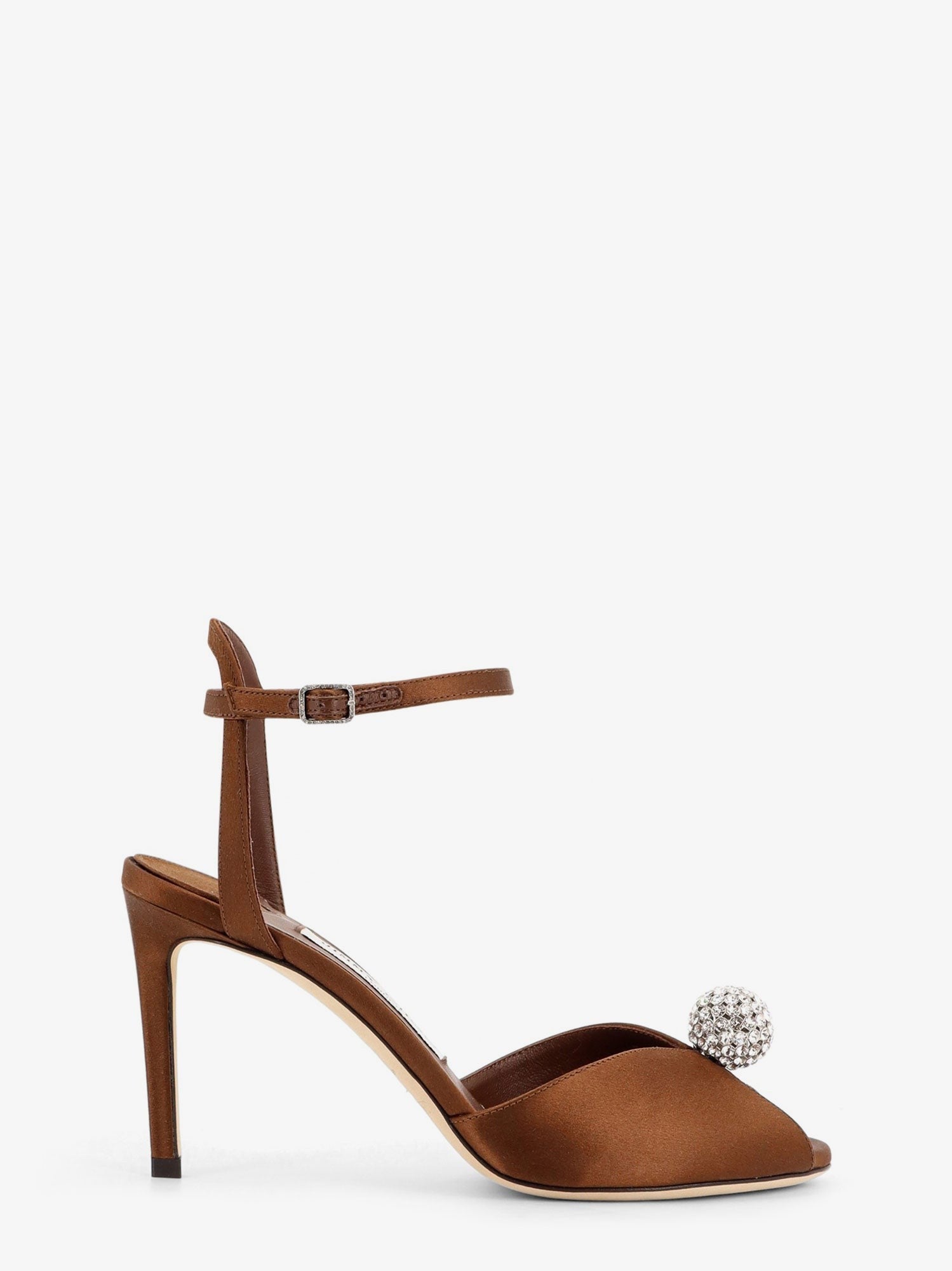 Sacora satin sandals with crystal detail