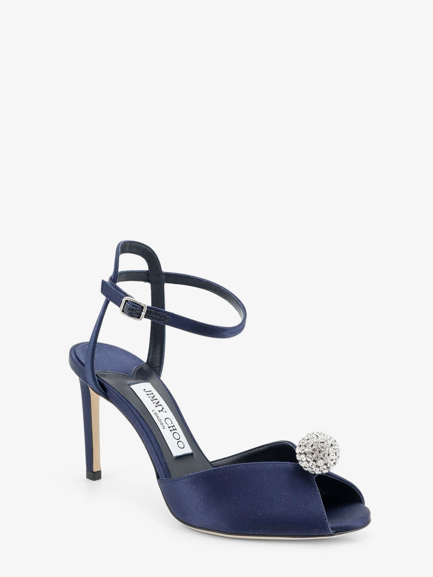 Jimmy Choo Jimmy Choo - Sacora satin sandals with crystal detail