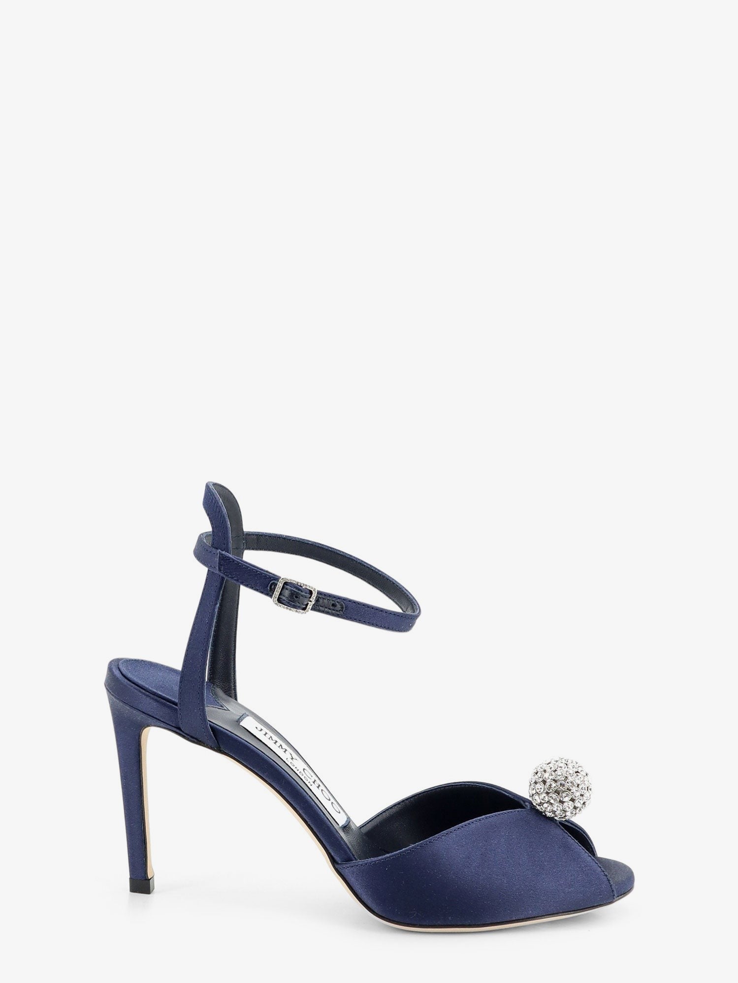 Jimmy Choo Jimmy Choo - Sacora satin sandals with crystal detail