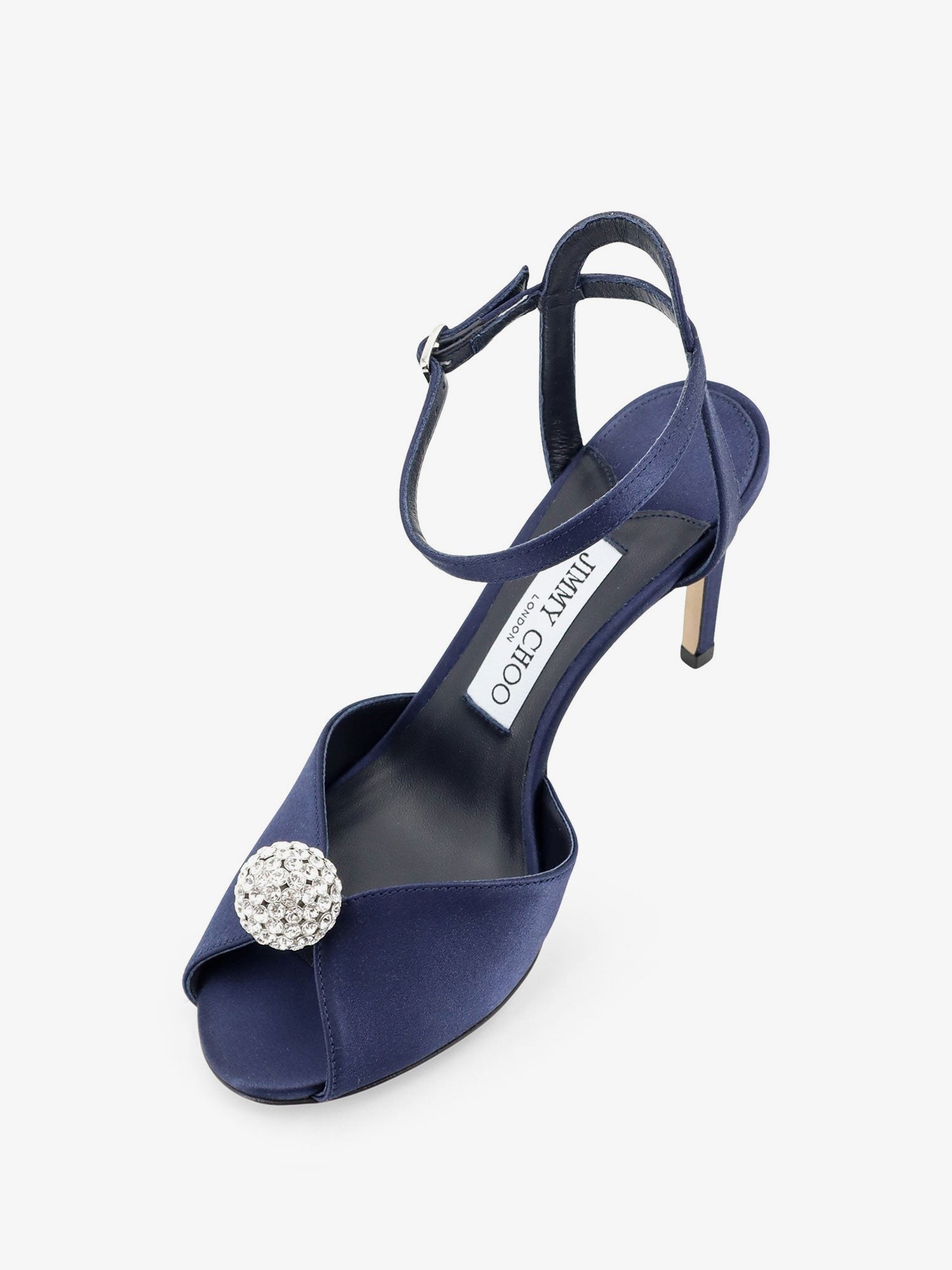 Jimmy Choo Jimmy Choo - Sacora satin sandals with crystal detail