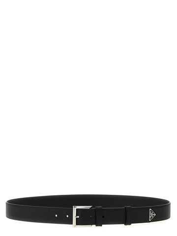 PRADA - Saffiano leather belt Black