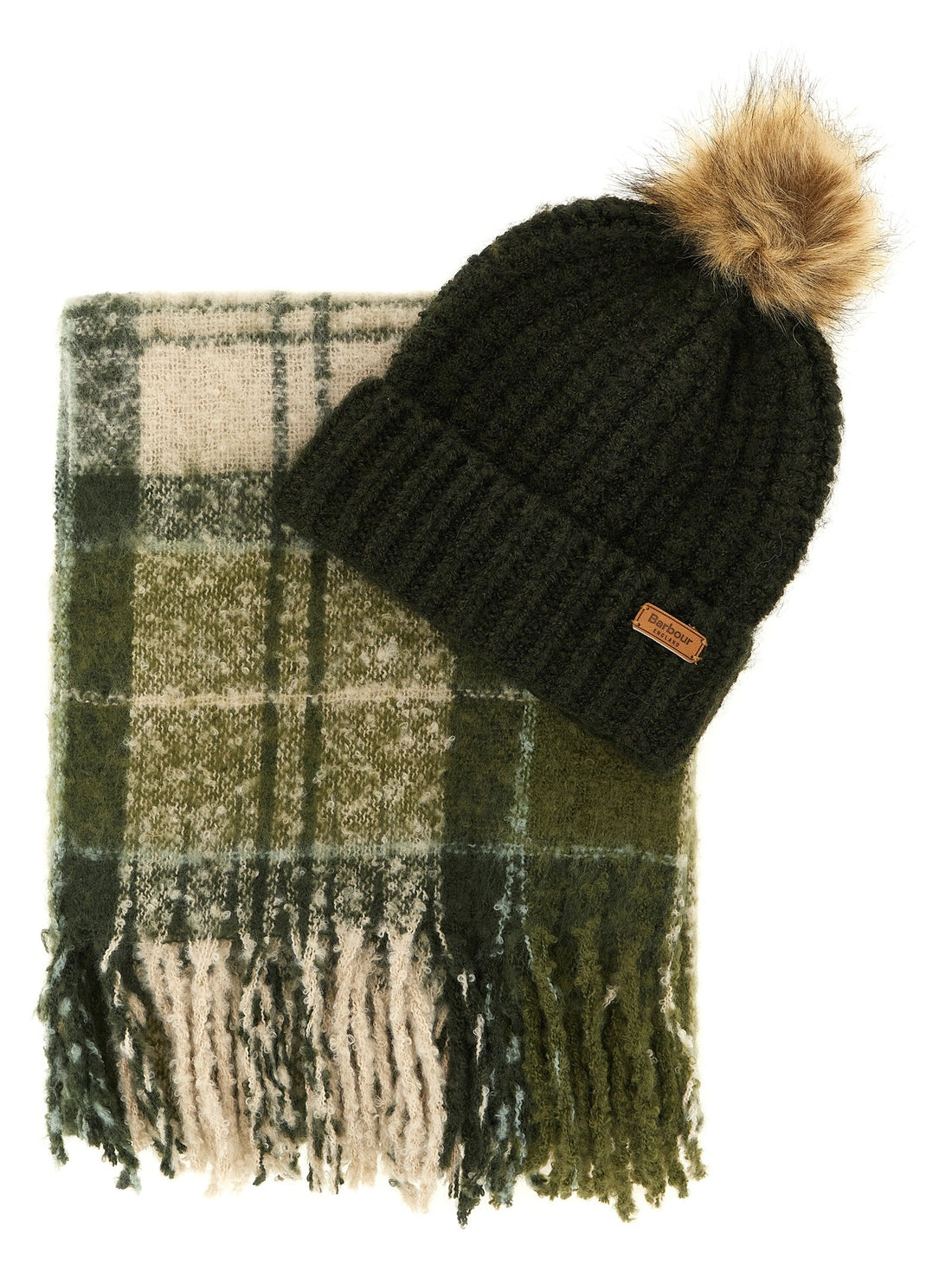 BARBOUR - 'Saltburn' set: cap + scarf MULTICOLOR U