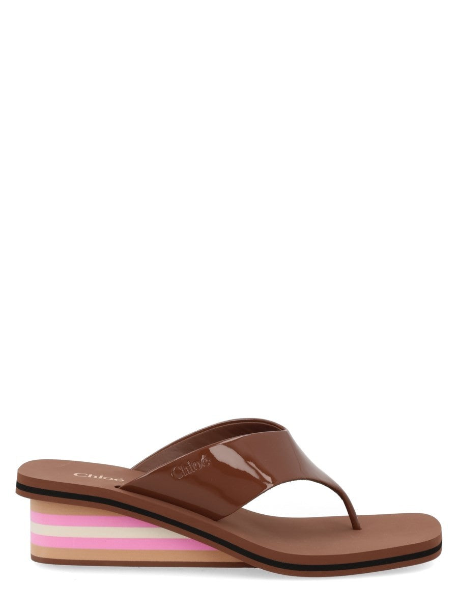 CHLOÉ CHLOÉ - SANDALO CON ZEPPA "SWIMMING COOL"