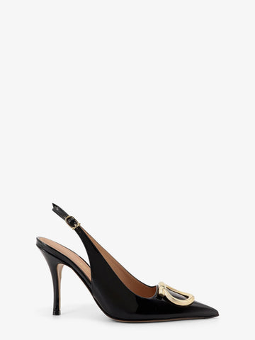Sara patent leather slingback pumps