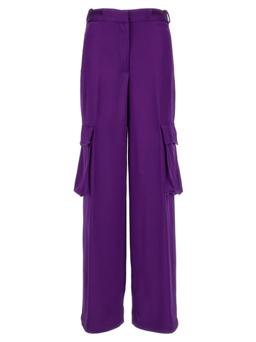 Versace - Satin cargo pants Purple 38 IT