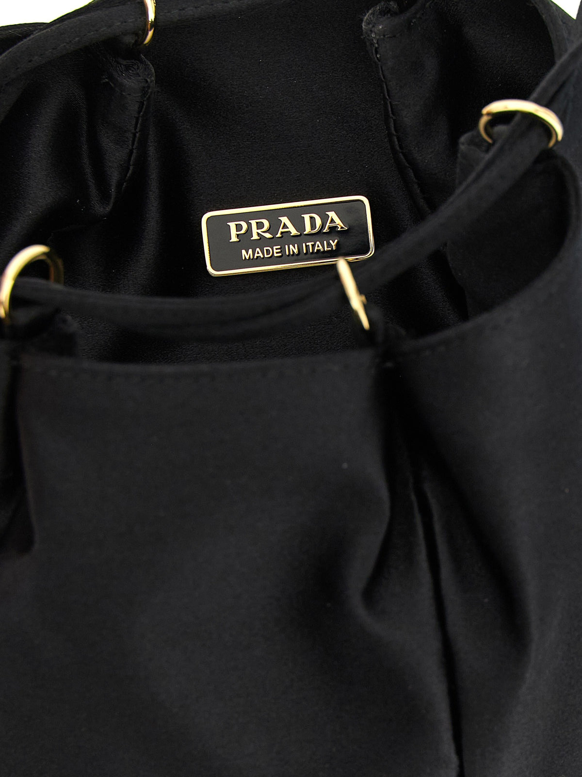 PRADA - Satin mini bucket bag