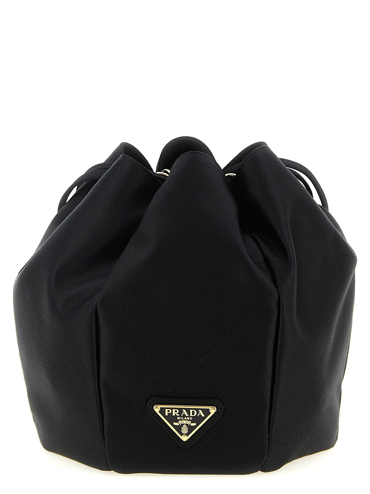 PRADA - Satin mini bucket bag Black U