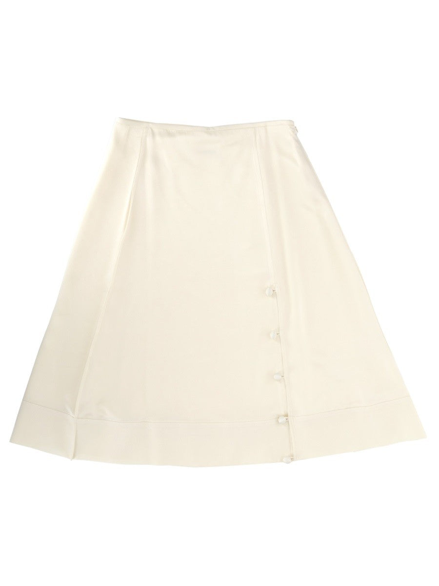 JIL SANDER SATIN SKIRT.