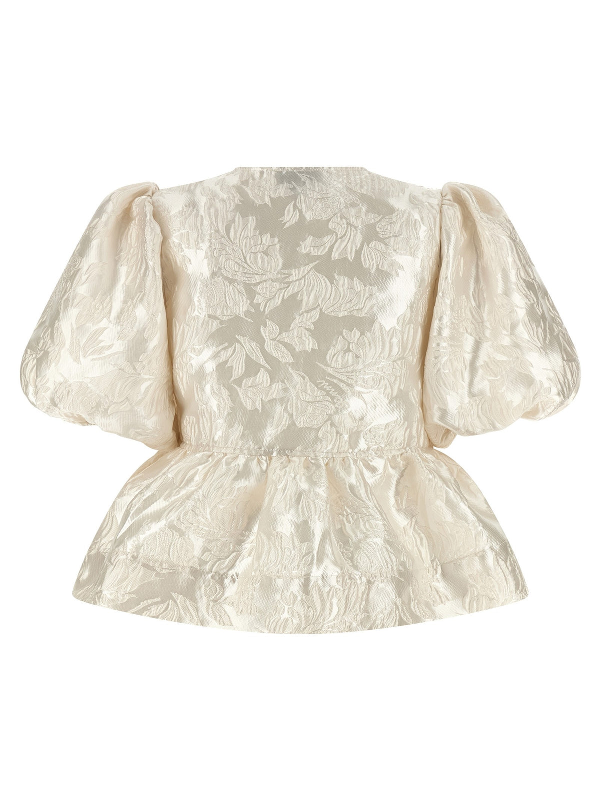 GANNI - 'Satin Peplum' blouse