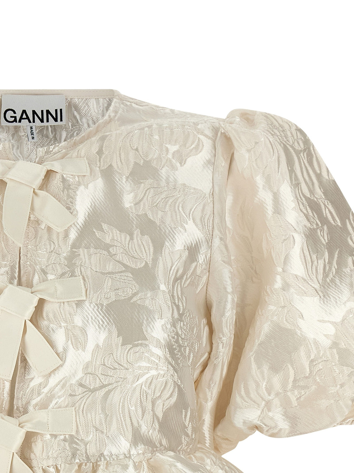 GANNI - 'Satin Peplum' blouse