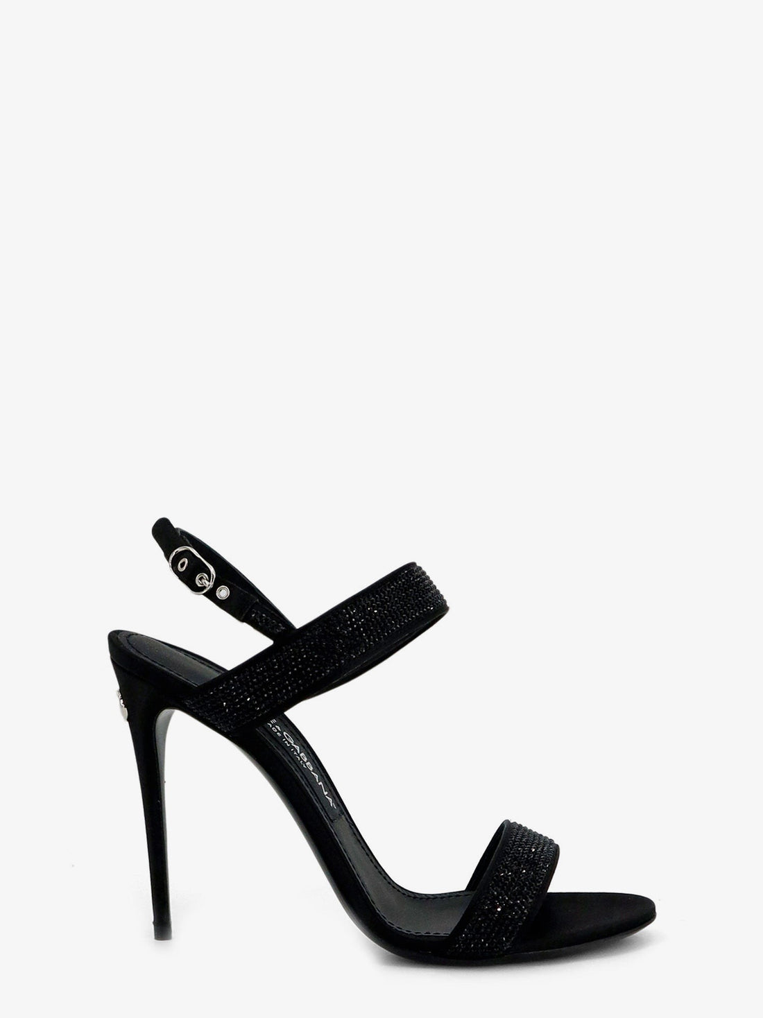 Dolce & Gabbana - Satin sandals with all-over rhinestones satin-sandals-with-all-over-rhinestones