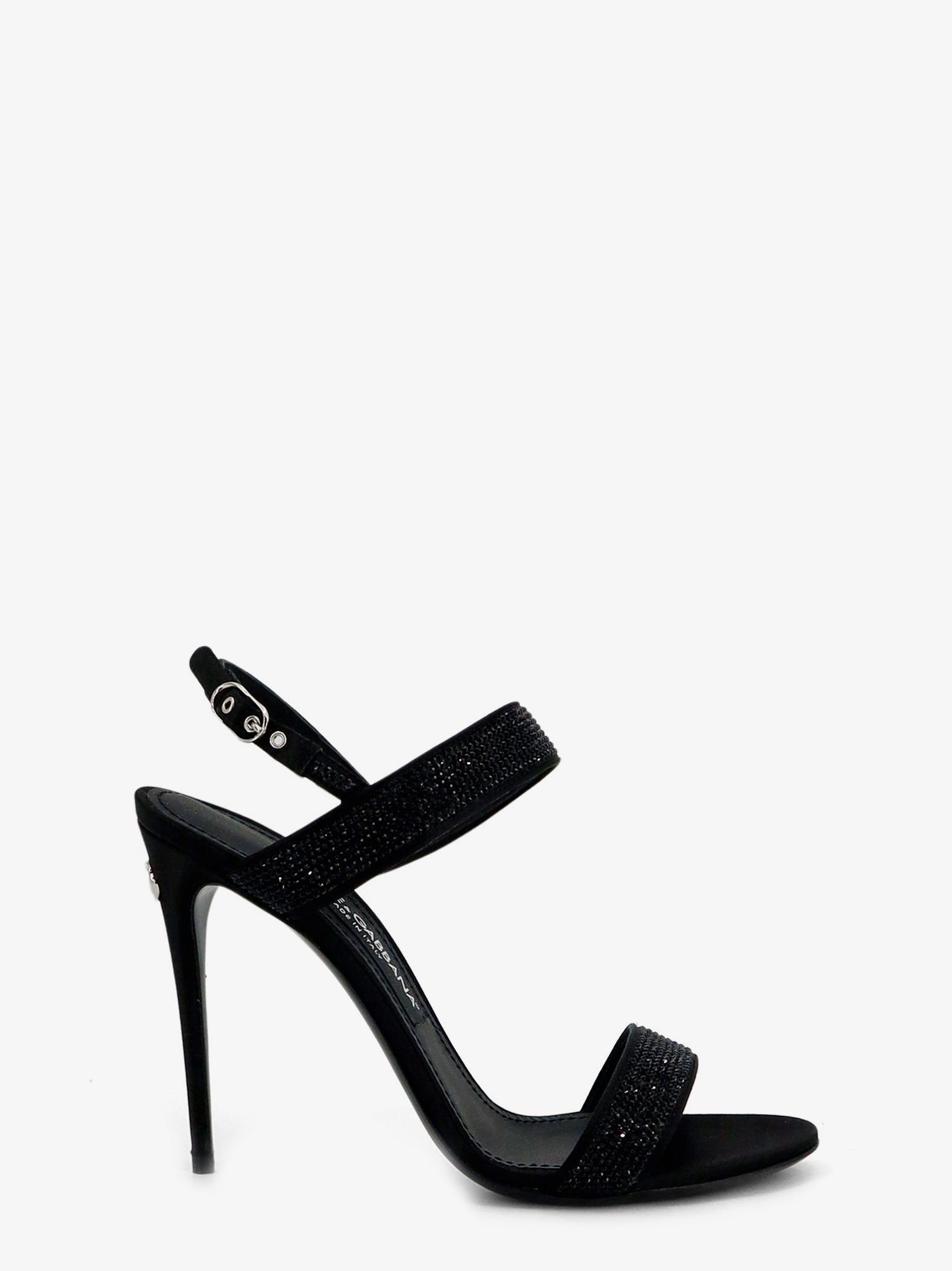 Dolce & Gabbana - Satin sandals with all-over rhinestones