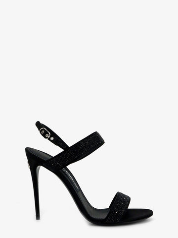 Dolce & Gabbana - Satin sandals with all-over rhinestones