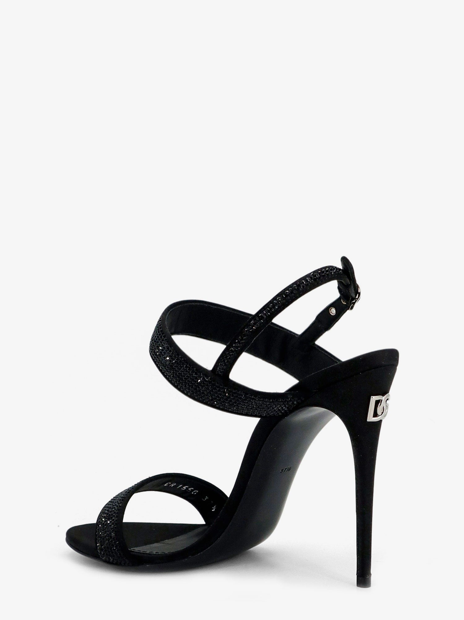 Dolce & Gabbana - Satin sandals with all-over rhinestones