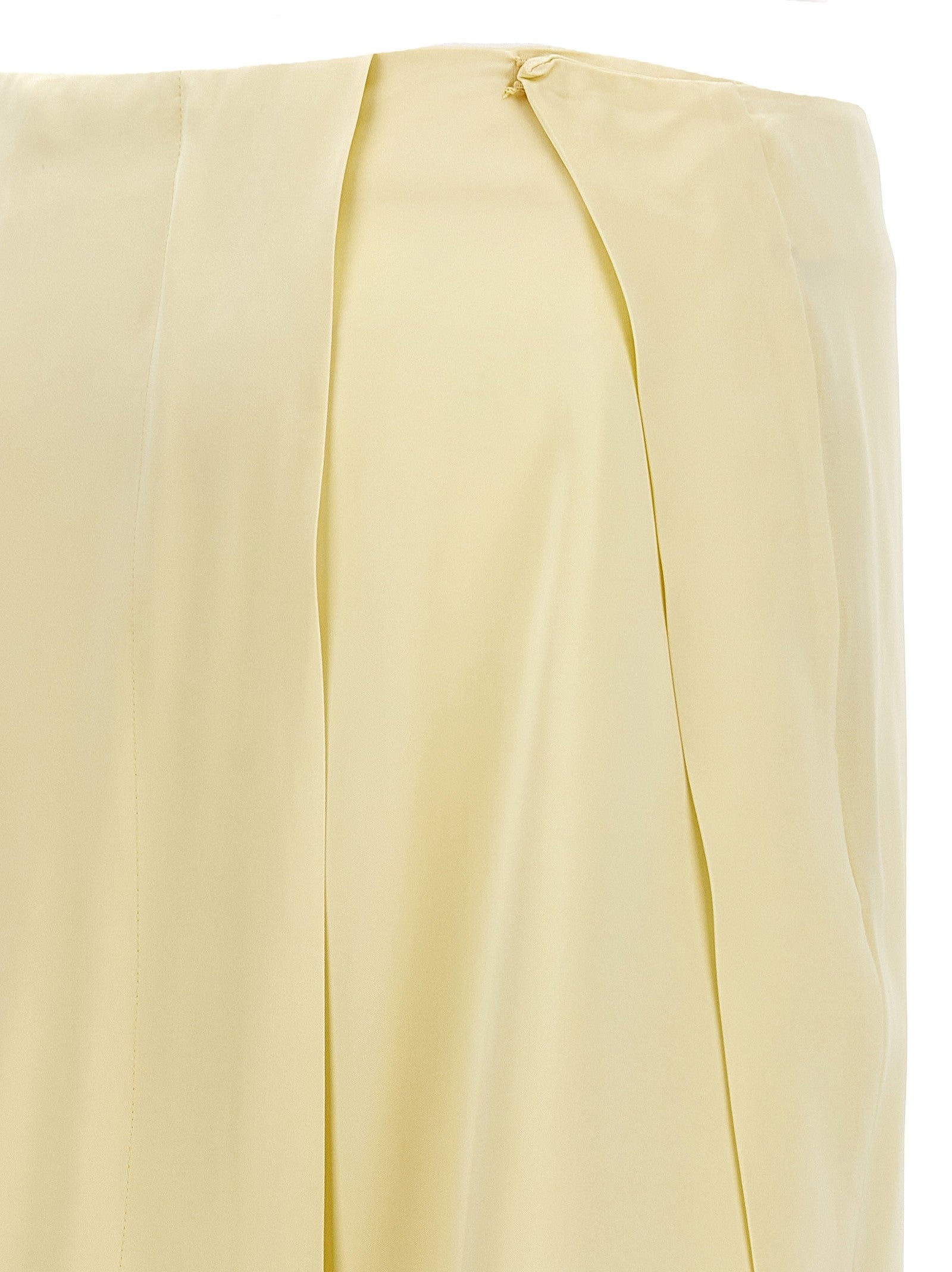 JIL SANDER - Satin skirt with side slit