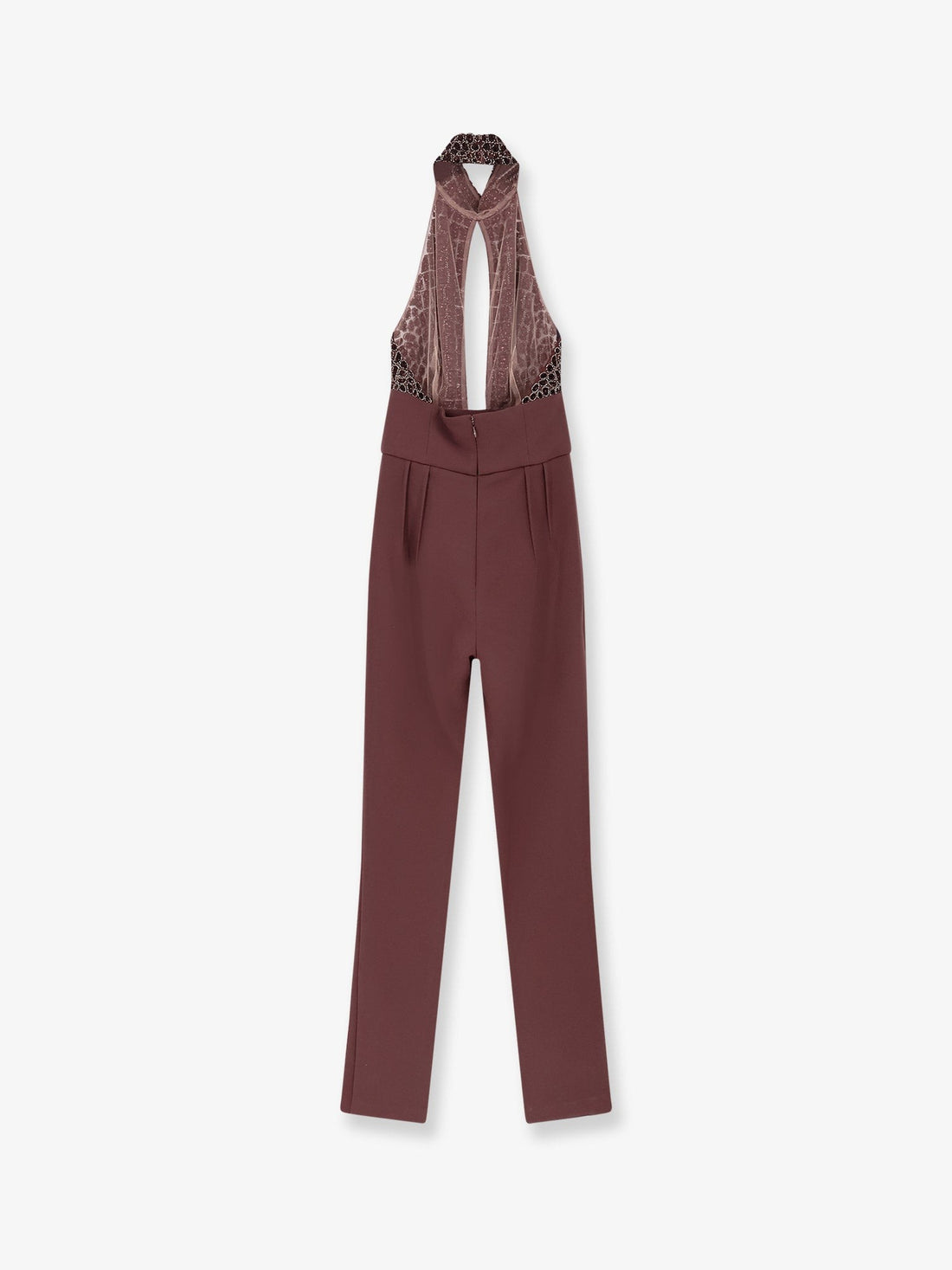 Satin suit with sewuins on the top