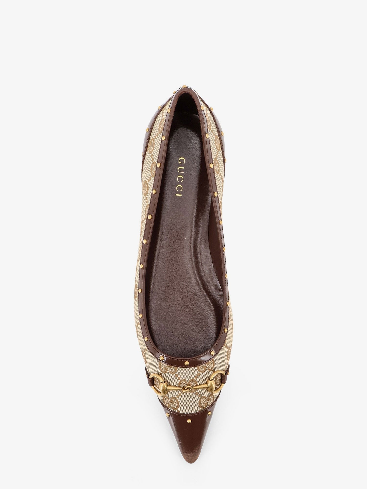 Gucci Gucci - Savoy GG fabric ballerinas with stud detail