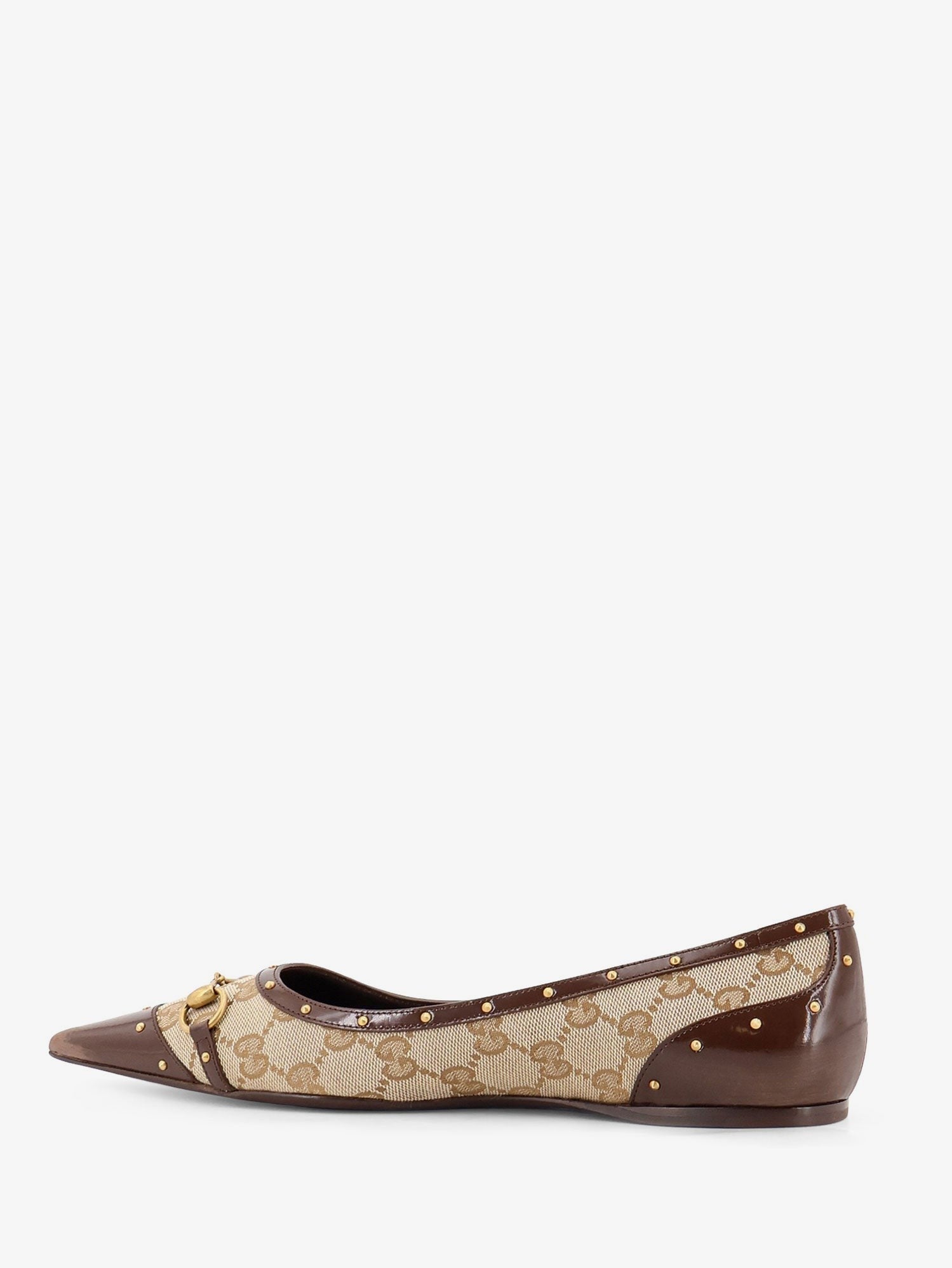 Gucci Gucci - Savoy GG fabric ballerinas with stud detail