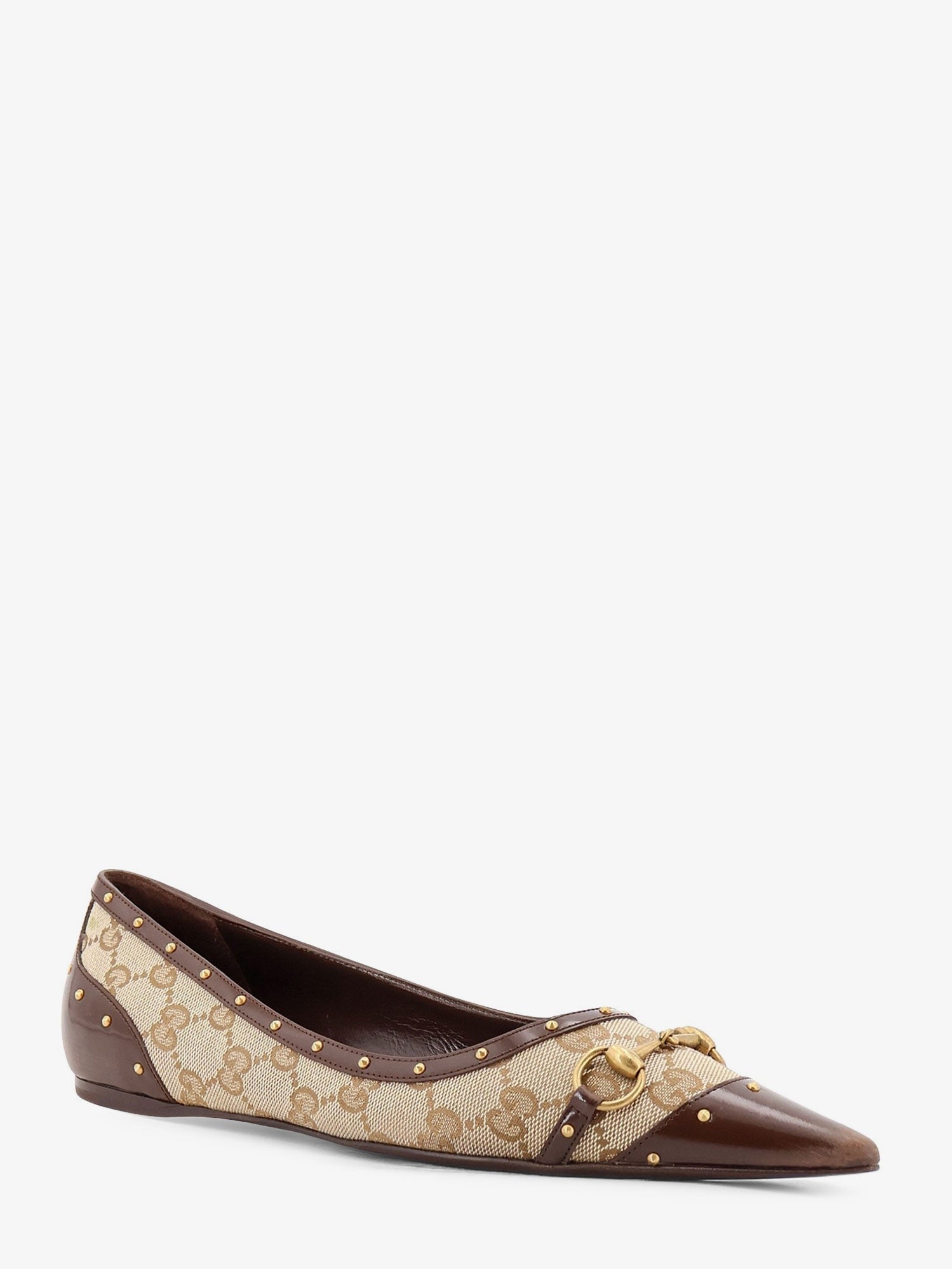 Gucci Gucci - Savoy GG fabric ballerinas with stud detail
