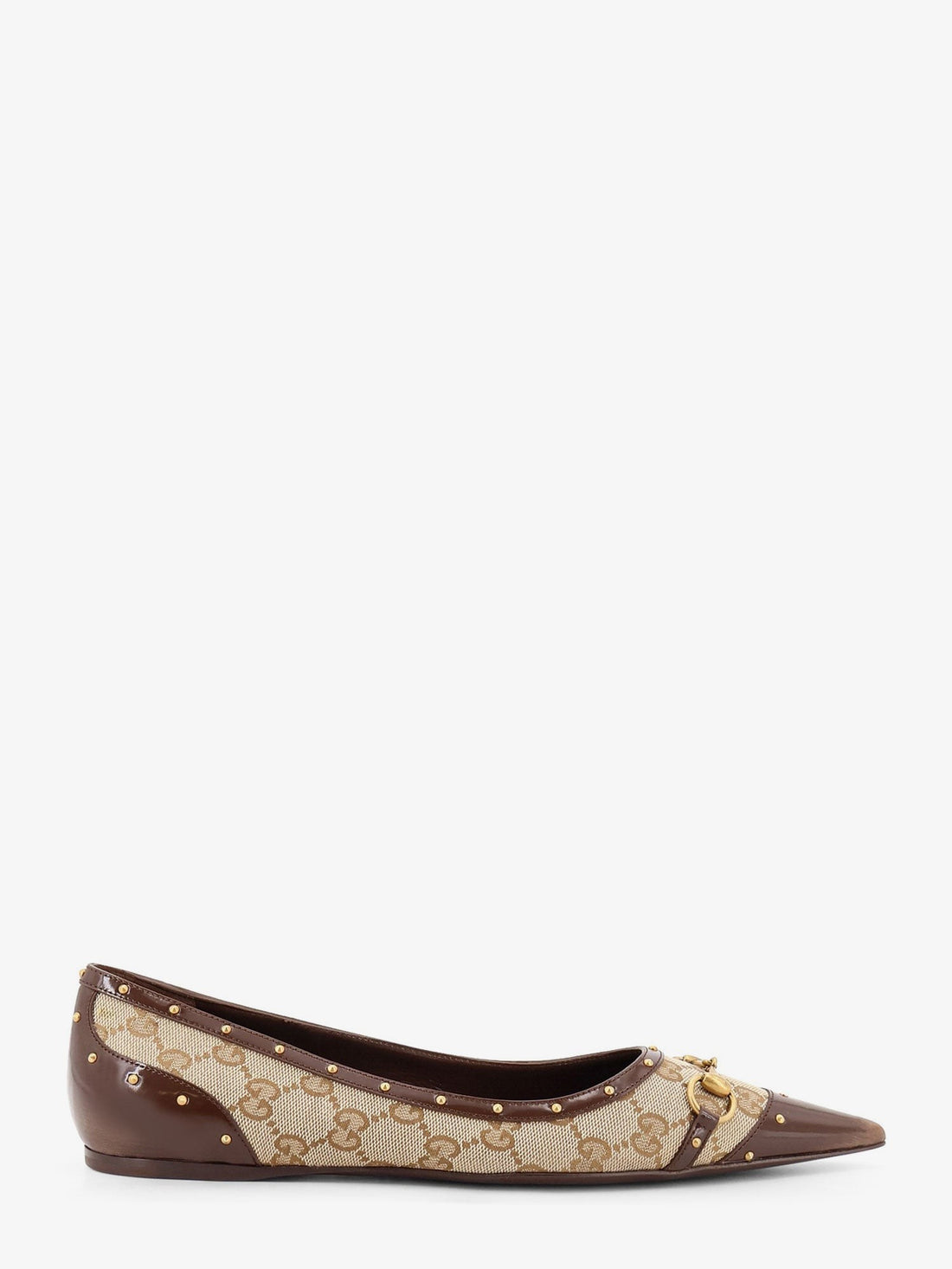 Gucci Gucci - Savoy GG fabric ballerinas with stud detail