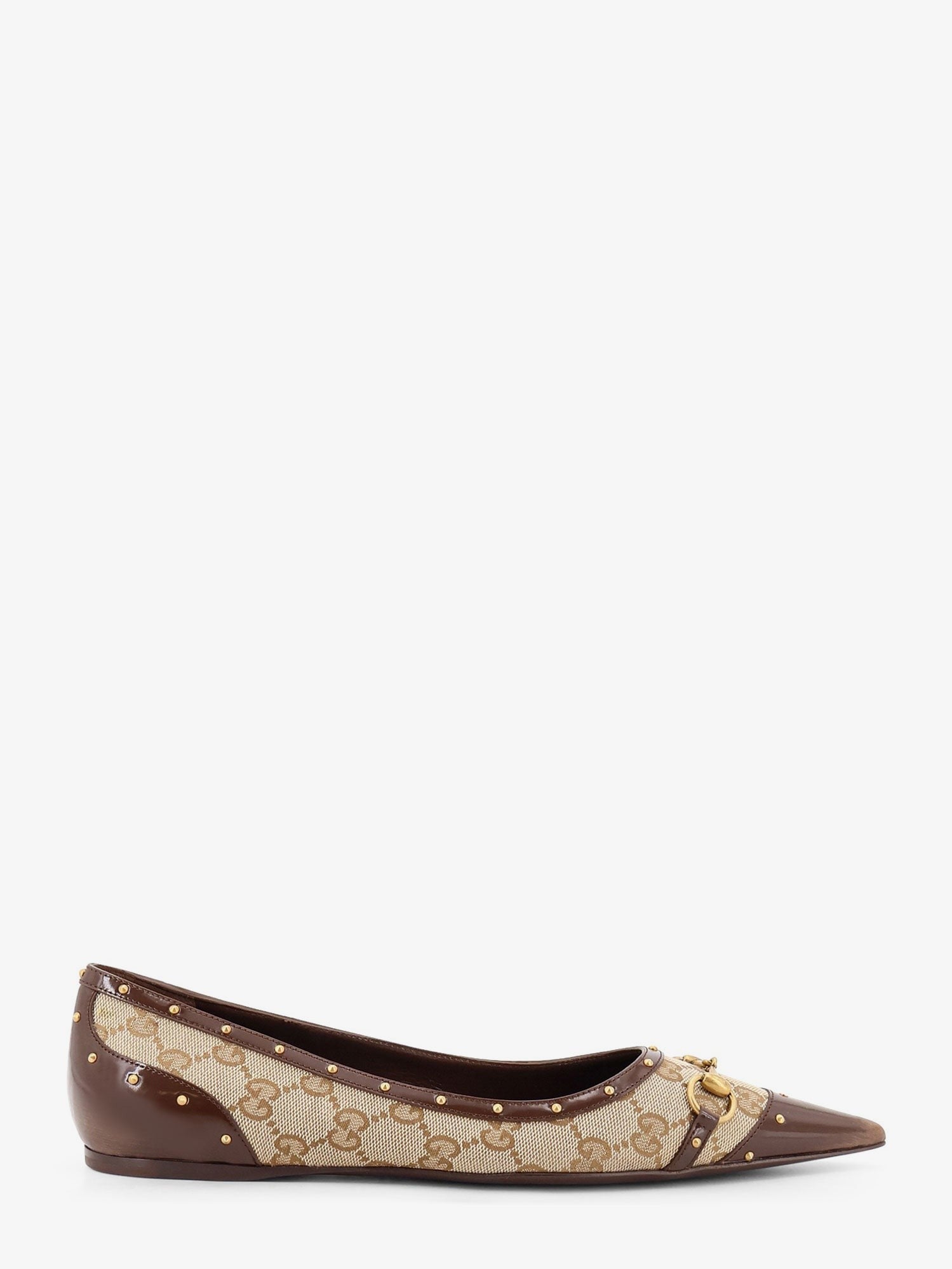 Gucci Gucci - Savoy GG fabric ballerinas with stud detail