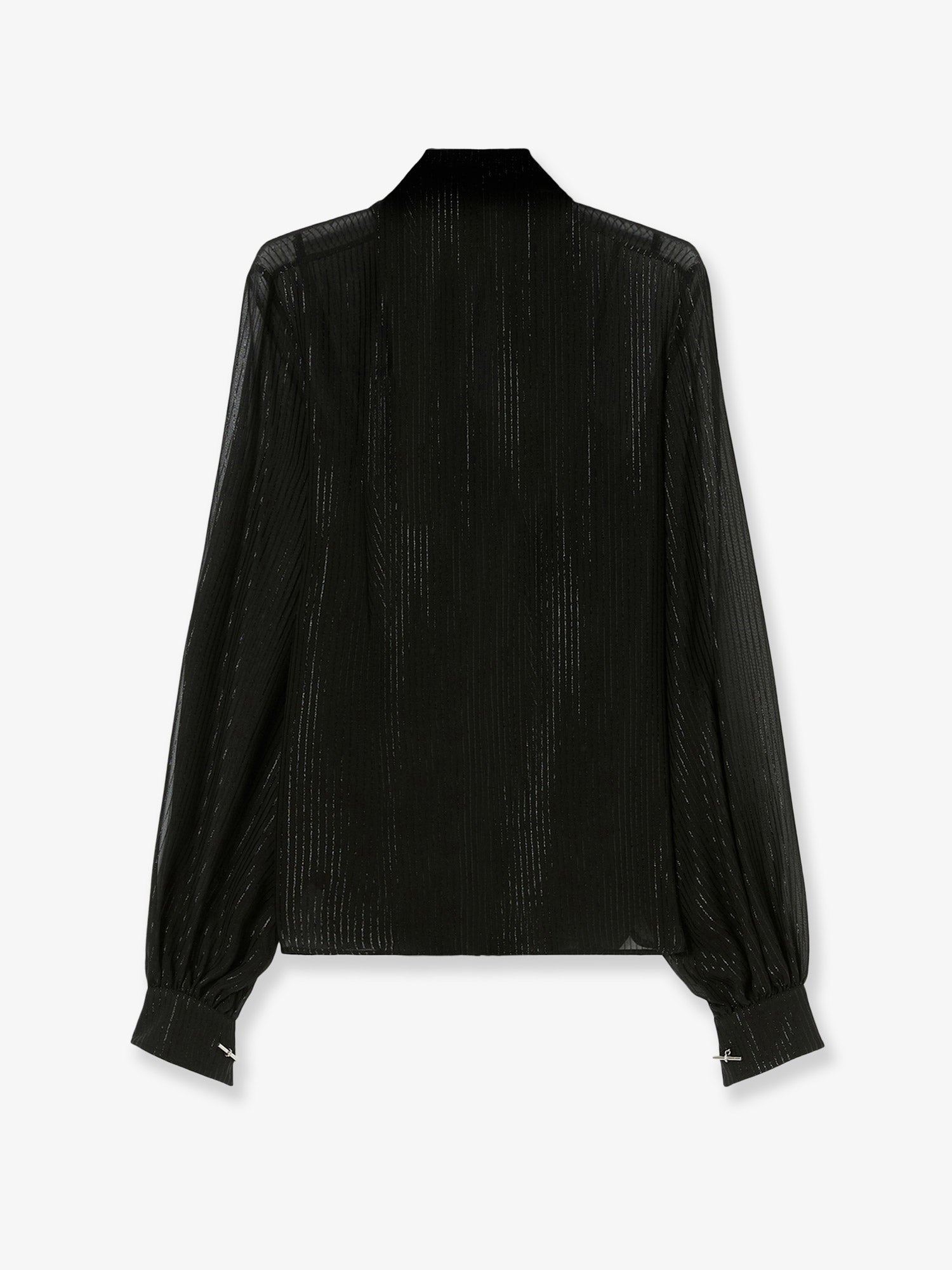 Scafati silk shirt with lurex profiles