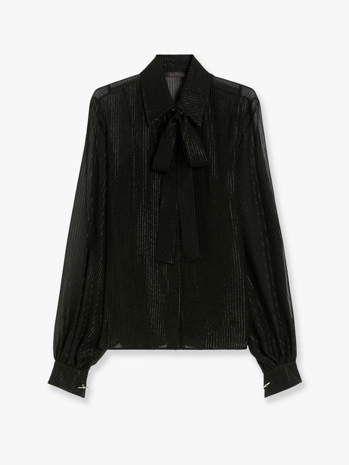 Max Mara - Scafati silk shirt with lurex profiles scafati-silk-shirt-with-lurex-profiles_1489f9d4-9090-4328-a5da-296972541be2