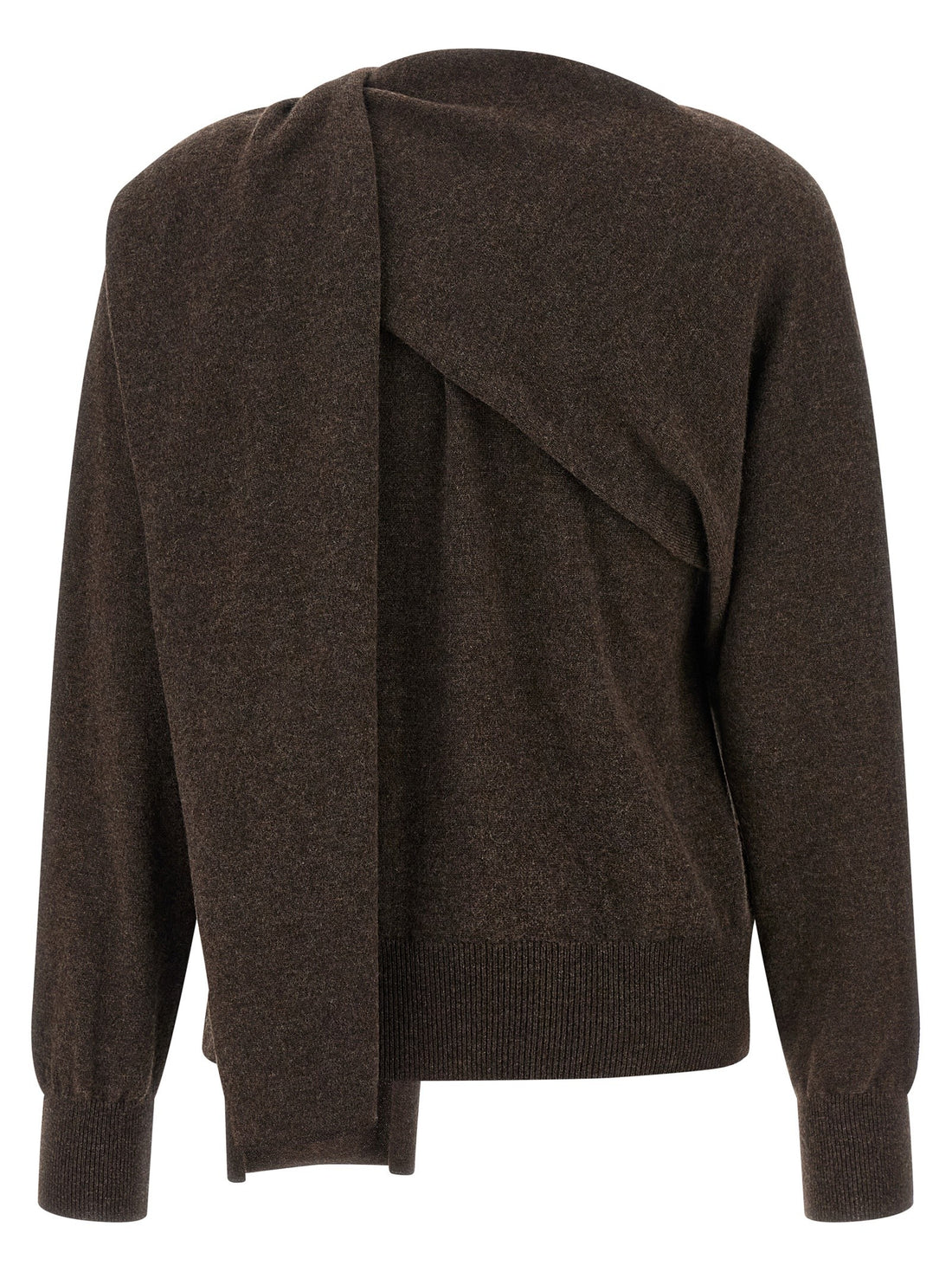 Ferragamo Brown Scarf Cashmere Cardigan