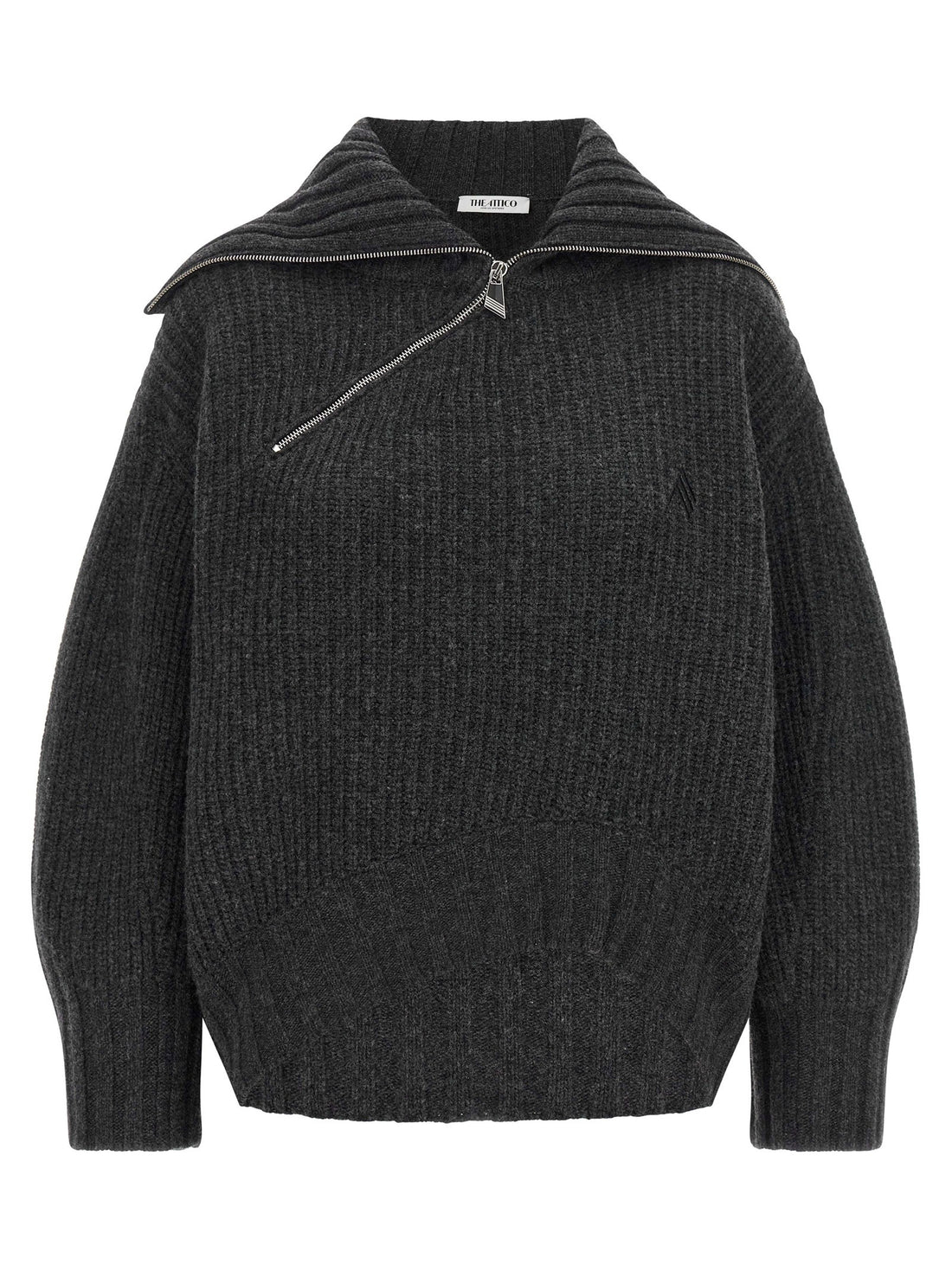 The Attico - 'Scoop' sweater gray