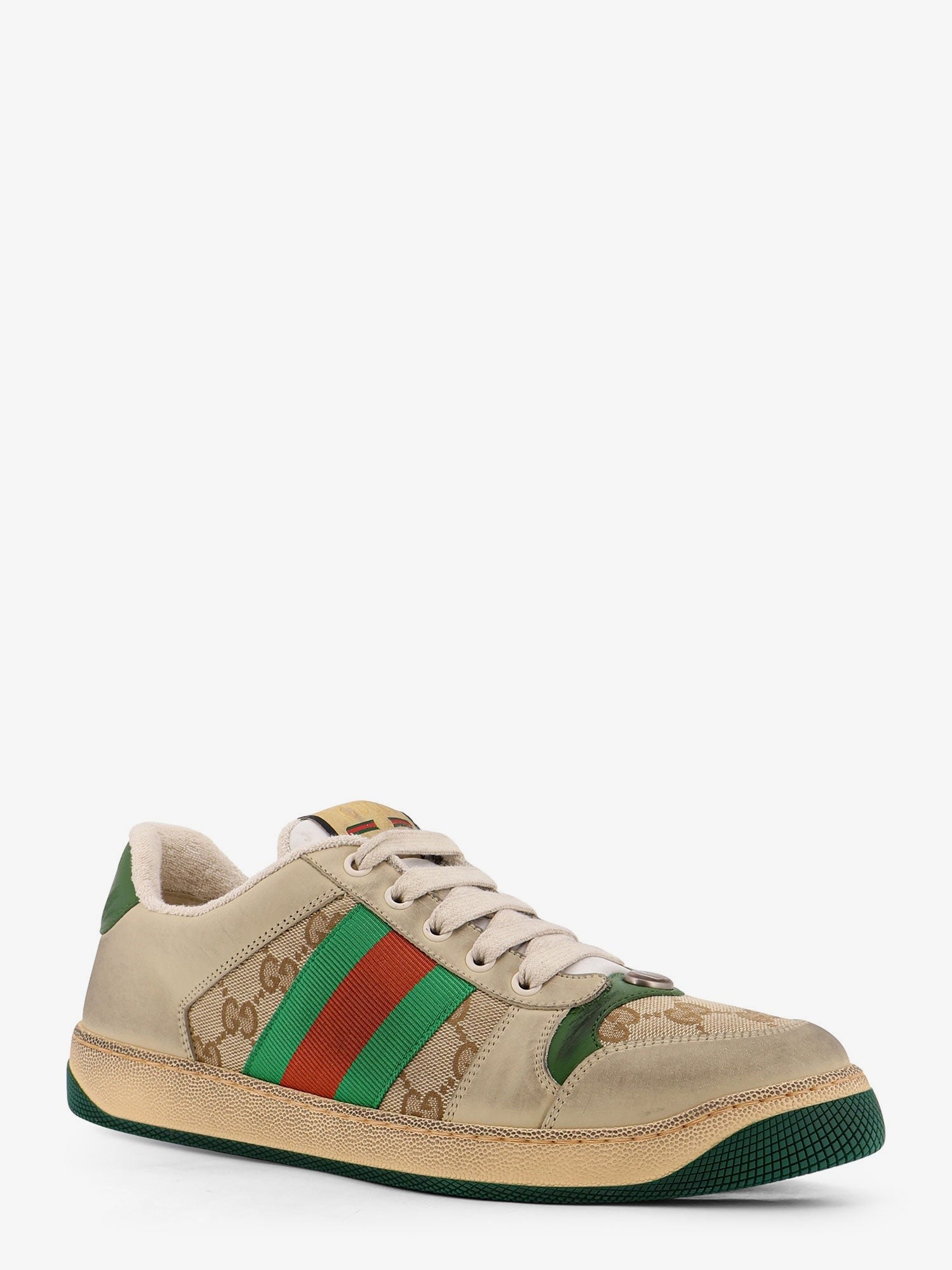 Gucci Gucci - Screener GG low-top vintage leather sneakers
