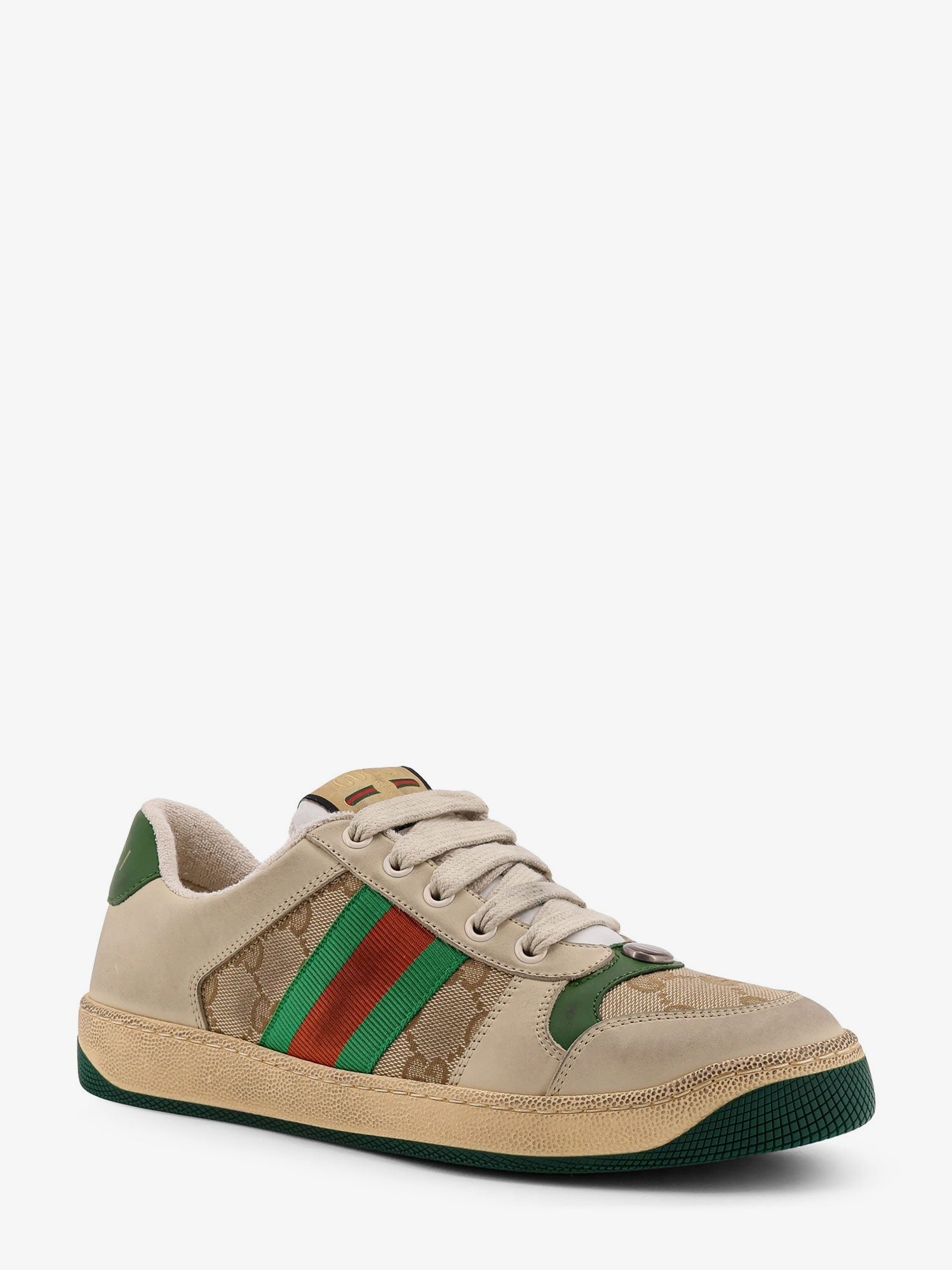 Gucci Gucci - Screener leather and GG Supreme Fabric sneakers
