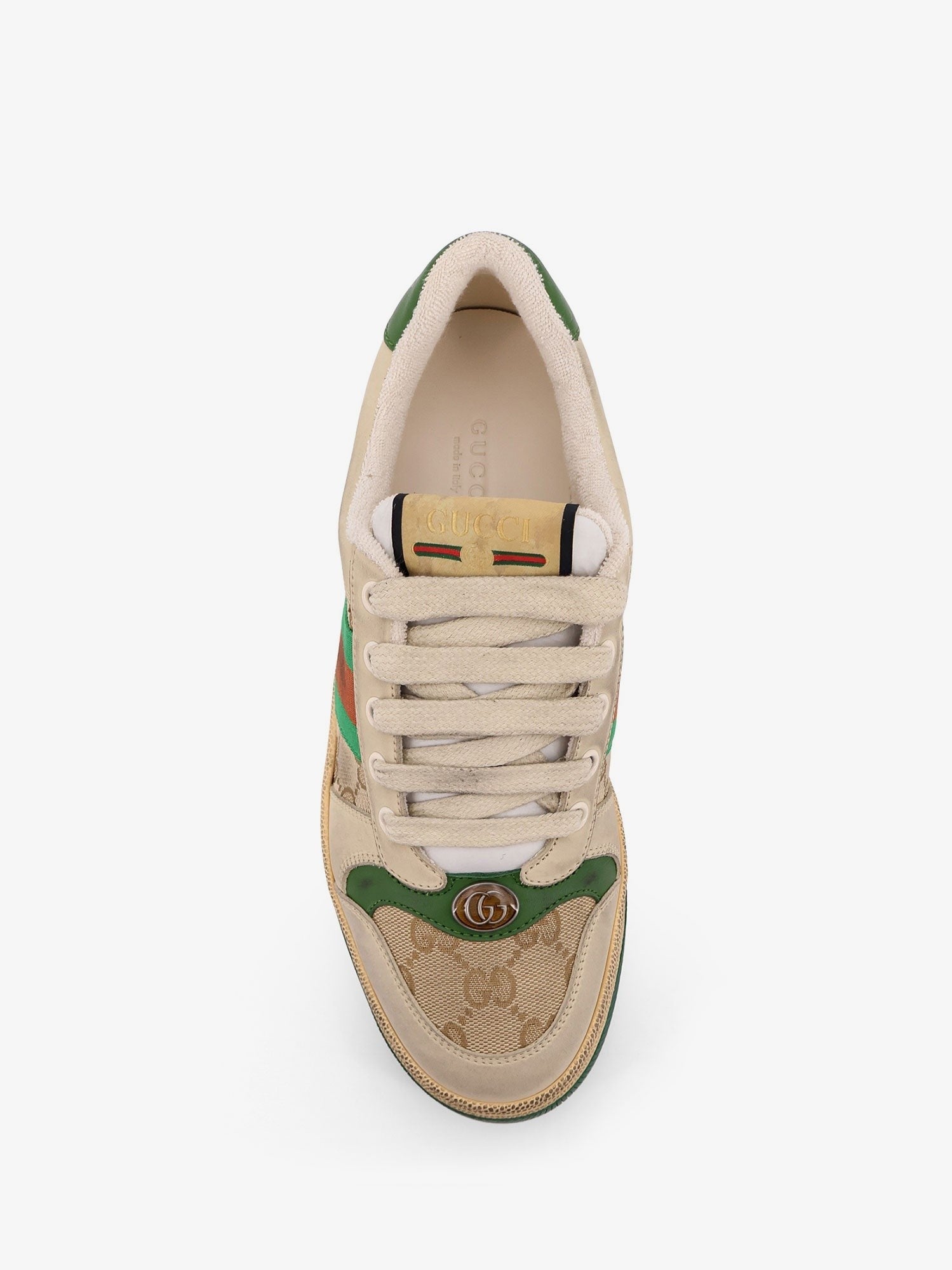 Gucci Gucci - Screener leather and GG Supreme Fabric sneakers