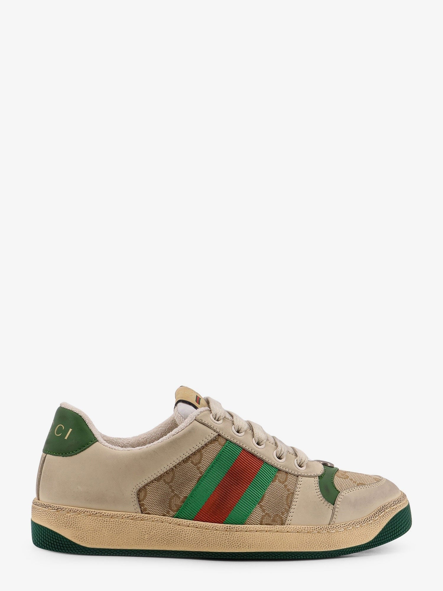 Gucci Gucci - Screener leather and GG Supreme Fabric sneakers