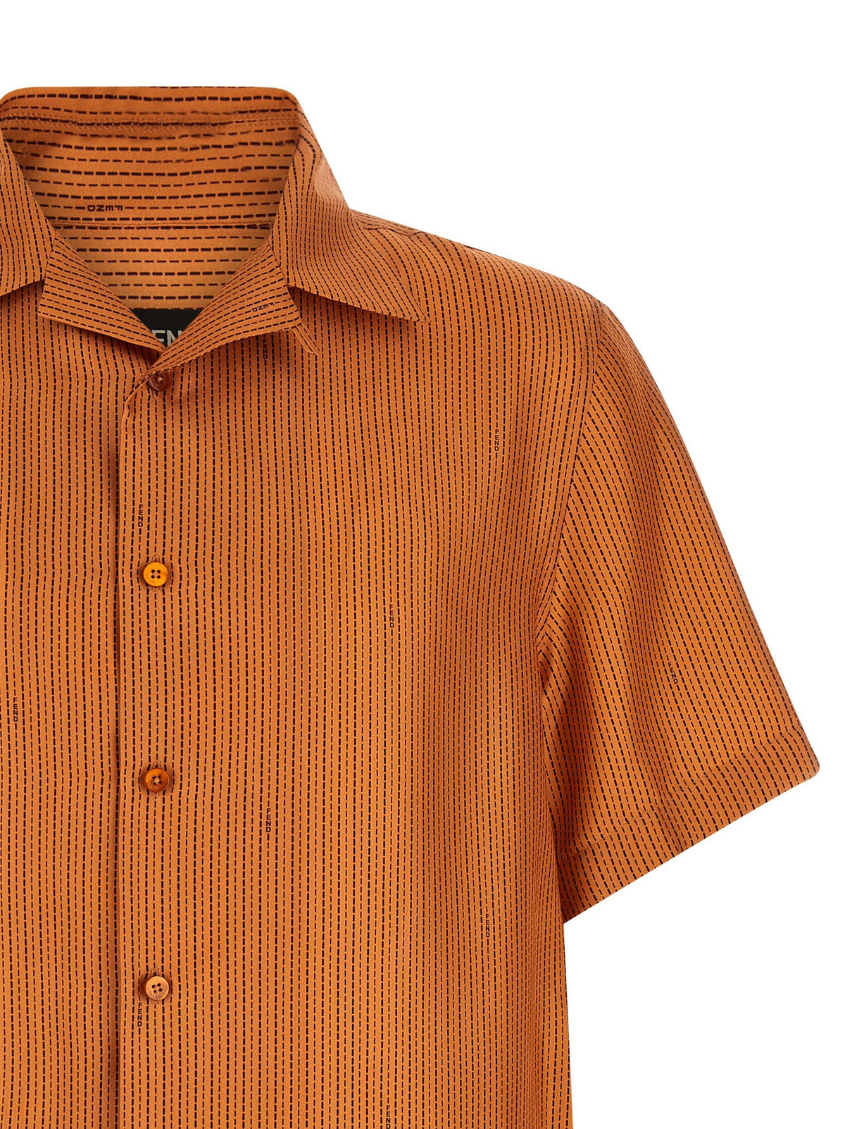 Fendi - 'Selleria' stitching silk shirt