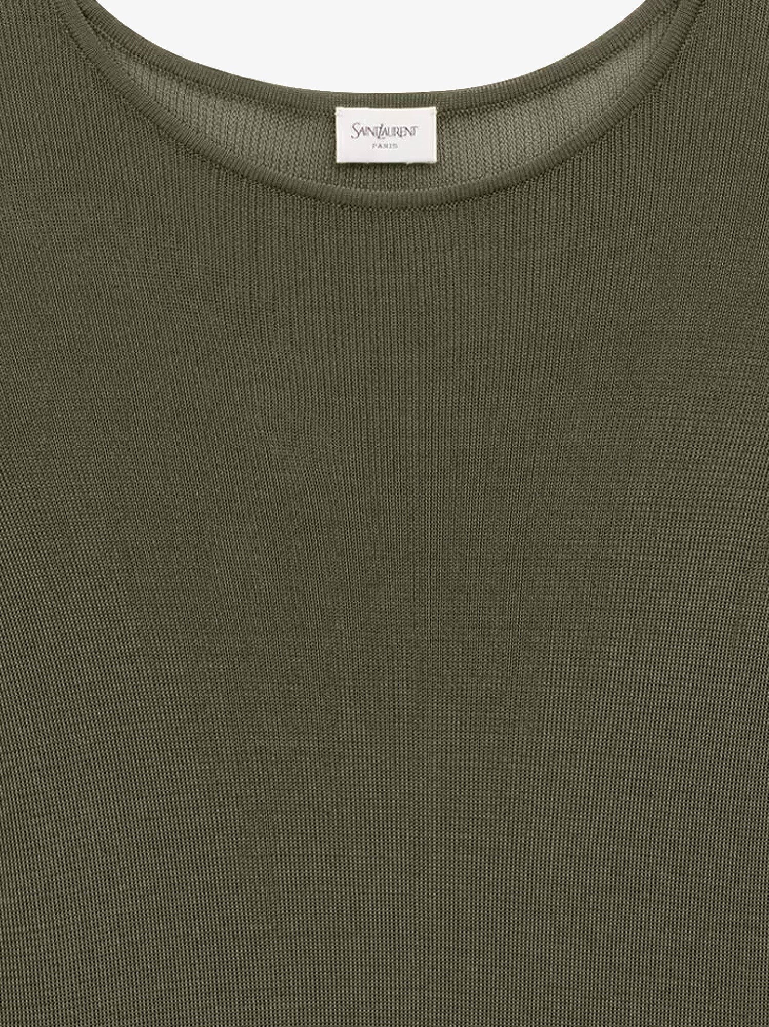 Semi-sheer certified viscose knitted top