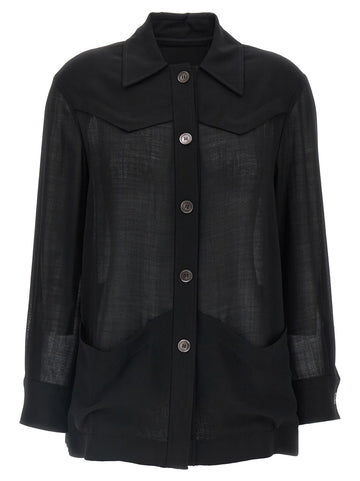 Ferragamo - Semi-sheer wool jacket