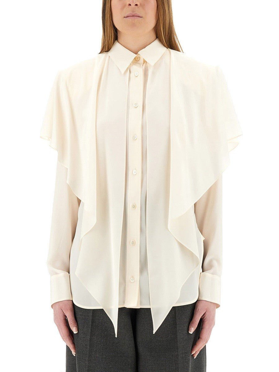 stella mccartney - SEMI-TRANSPARENT SHIRT WITH LAYERED PANEL semi-transparent-shirt-with-layered-panel_875dd1b2-99ff-4936-8354-f166f8b104e6