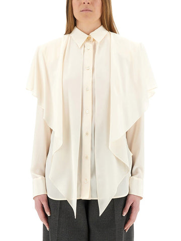 stella mccartney - SEMI-TRANSPARENT SHIRT WITH LAYERED PANEL semi-transparent-shirt-with-layered-panel_875dd1b2-99ff-4936-8354-f166f8b104e6