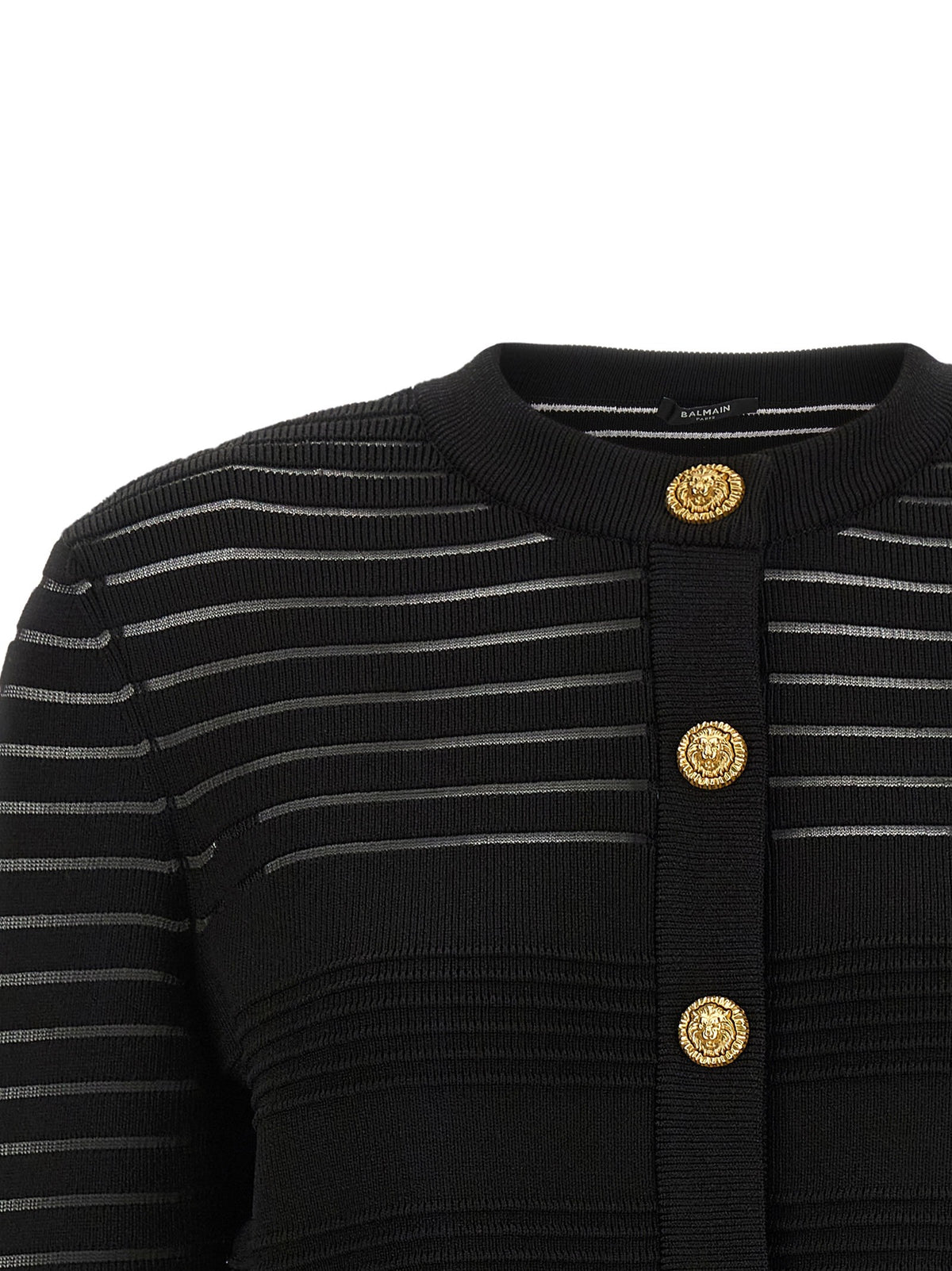 Balmain - Semi-transparent stripes cardigan