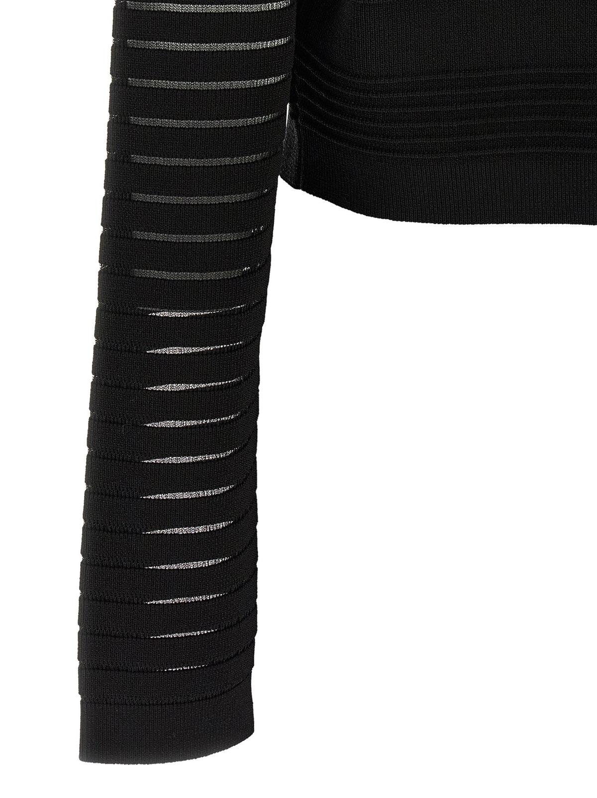Balmain - Semi-transparent stripes cardigan