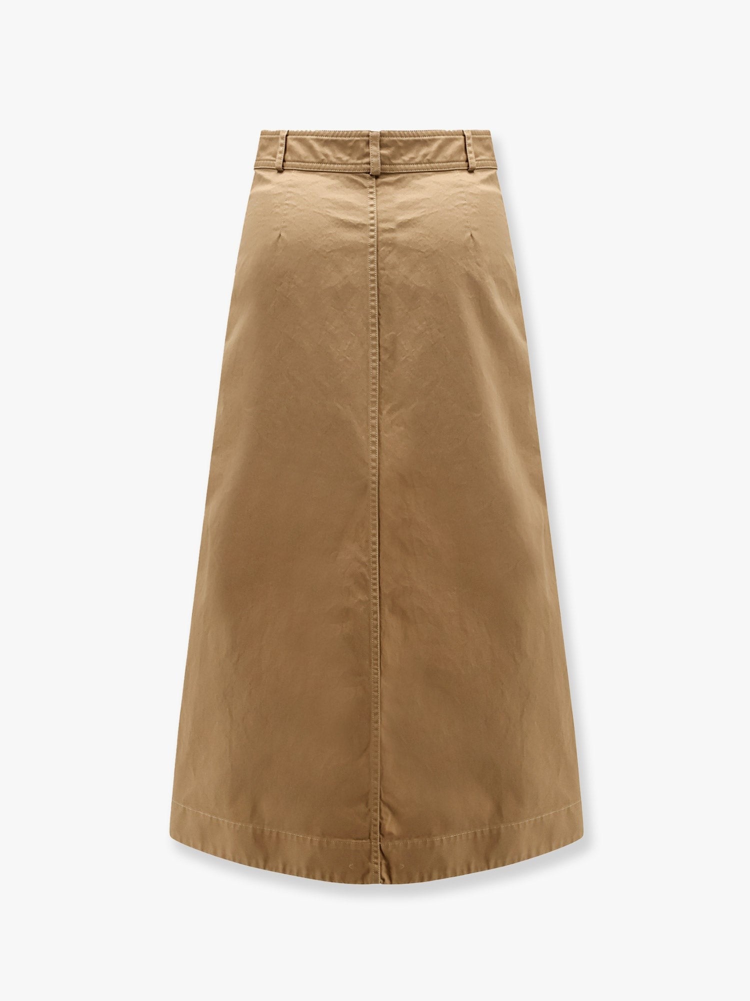 Serge cotton midi skirt
