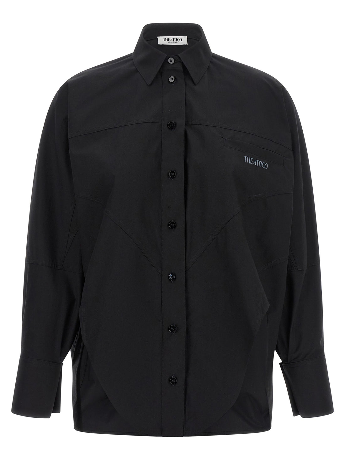 The Attico - Shaped hem shirt Black